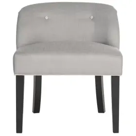 Mcr4203b Safavieh Bell Gray/off-white Upholstered Vanity Chair