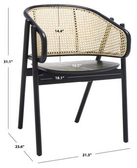 Safavieh Sfv4128a Emmy Rattan Back Dining Chair Reduced Price 2172767654
