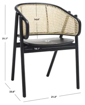 2172767654 Safavieh Sfv4128a Emmy Rattan Back Dining Chair Reduced Price