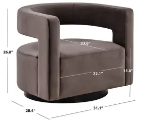 2172763783 Safavieh Sfv4764a Edgar Velvet Swivel Chair Reduced Price