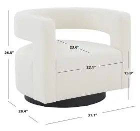 2172774450 Safavieh Sfv4764d Edgar Velvet Swivel Chair Reduced Price