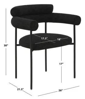 2172780031 Safavieh Sfv4791c Jaslene Curved Back Dining Chair Reduced Price