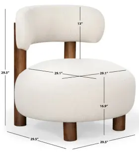 2172751241 Safavieh Sfv6109b Eduardo Boucle Accent Chair Reduced Price