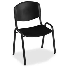 4185bl Safco Contour Stack Chairs - Polypropylene Black Seat Steel