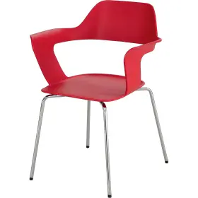 4275rd Safco Bandi Shell Stack Chair Red 2/pk