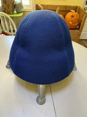 4755bu Safco Runtz Polyester Fabric Ball Chair Blue - Used Small Hold/leak