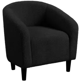 Saleall2100 675504935525 Accent Barrel Chair Upholstered Arm Boucle Club W28 X D26 H29in