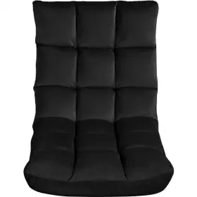 Brjoqk0001 Saleall2100 Padded Lounge Chair With Backrest Lazy Floor Folding Gaming Sofa Black Portable