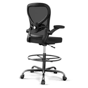 Sanhe 722831801662 Drafting Chair Big And Tall Office With Footrest Ring Ergonomic Black