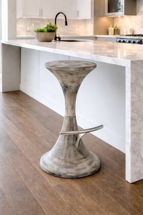 Santa Fe Furniture 41437 Grey Stone Marley Bar Stool With Foot Rest