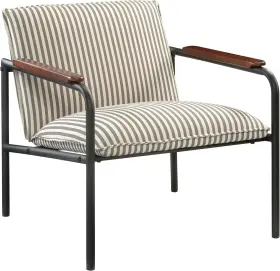 422693 Sauder Vista Key Lounge Chair L 26.77 Inch X W Black Grey/white