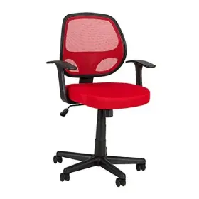 Nor-iah1048rd-so School Outfitters Commercial Furniture Mesh Mid Back Desk Task Chair With Tilt And Arms For Home Red