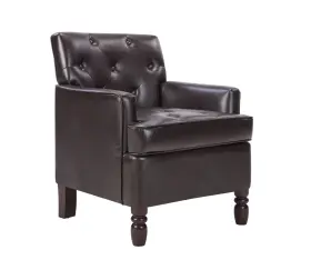 Xx77 Sdx Chair Leather Armchair With Rivet Decoration Single Sofa Accent