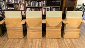 Juma04-b001-a02-n Sedia Systems Jumpseat Studio Seat In Birch With Light Green Cover Set Of 4 New