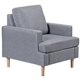 H01-3631-1 Segawe Linen Fabric Armchair Upholstered Reading Accent Chair For Living Room Home Gray