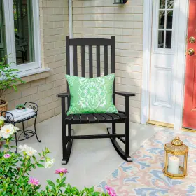 H01-5003 Segawe #upt Outdoor Patio Rocking Chair For Garden Balcony Black Soft Porch Rocker Indoor