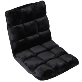 H01-8201-1-g5-gg2008 Segawe Folding Floor Chair With Back Support Sofa Gaming Adjustable Position Black
