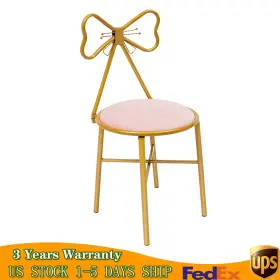 Jj9wxi-000500 Senderpick Simple Dressing Table Makeup Butterfly Chair With Stool Pink Vanity Velvet