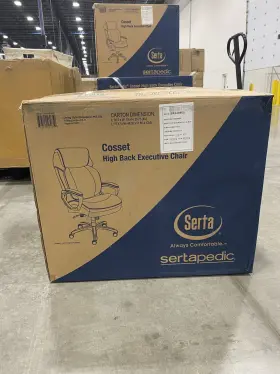 Srj48965 Serta Sertapedic Cosset High Back Executive Chair Black