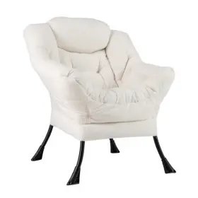 Sherpa Upholstered Accent Chair Cozy Head Pillow-beige - Col 197867567460 Upholsteredaccent Chairwith Color