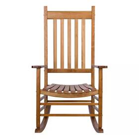 Shine Company 445047373336 45 Inch H Light Oak Vermont Porch Rocker Rocking Chair Classic Wooden Po