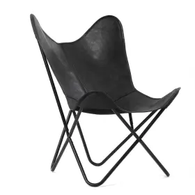 Bd7373182 Shop Lc Black Butterfly Chair In Genuine Leather With Canvas Lining Metal Frame Gifts