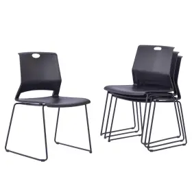 Sdl001blk Sidanli Stacking Chairs Stackable Waiting Room Conference