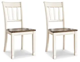 Signature Design By Ashley 024052176780 Whitesburg Cottage Rake Back Dining Chair Set Of
