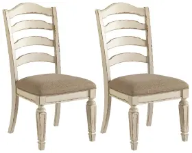 Signature Design By Ashley 024052501216 Realyn Dining Room Upholstered Chair 2 Count Antique White