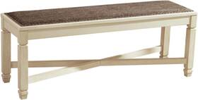 Signature Design By Ashley 313112887859 Bolanburg Dining Bench French Country Upholstered Nailhead Trim