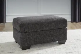 6310114 Signature Design By Ashley Loreo Ottoman Ebony Upholstered Accent With
