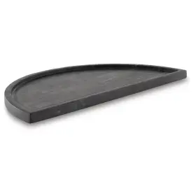 Signature Design By Ashley 705353108273 Cortsen Black Irregular Marble 20 Inch Decorative Tray