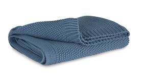 Signature Design By Ashley A1001087t Gayelery Cotton Throw Blanket Blue Soft Machine