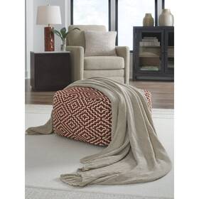 Signature Design By Ashley A1001096t Anawood Chenille Throw Blanket Oatmeal 50 Inch X 60