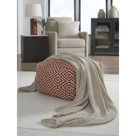 A1001096t Signature Design By Ashley Anawood Chenille Throw Blanket Oatmeal 50 Inch X 60