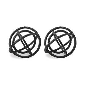 Signature Design By Ashley A2000652 Barlee Sculpture Set Of 2 Black Cast Aluminum