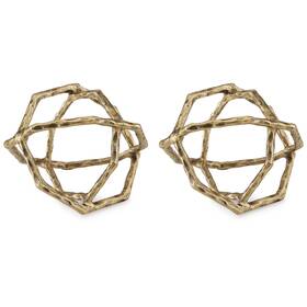 Signature Design By Ashley A2000670 Laddington Sculpture Set Of 2 Antique Brass Cast