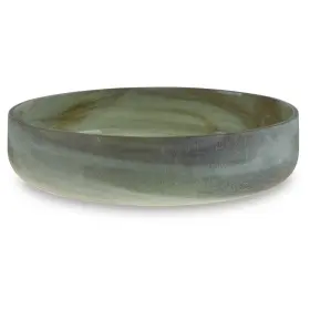 A2000719 Signature Design By Ashley Bannington Glass Bowl In Sage Green