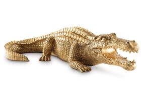 Signature Design By Ashley A2000765 Lauretman Gold Alligator Decorative Sculpture Modern