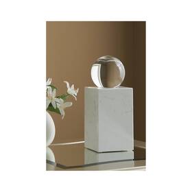Signature Design By Ashley A2000777 Sellner 12 Inch Contemporary Crystal And White Marble