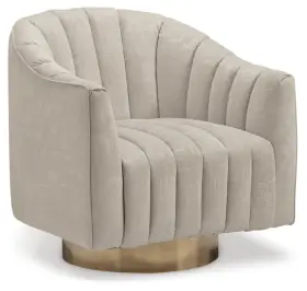 A3000241 Signature Design By Ashley Penzlin Swivel Accent Chair Beige