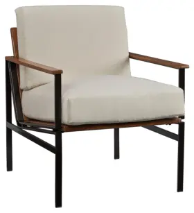 A3000271 Signature Design By Ashley Tilden Mid-century Modern Accent Chair Ivory And Black
