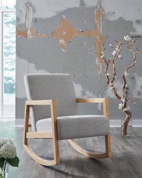 Signature Design By Ashley A3000745 Wychworth Rocking Accent Chair Gray/natural