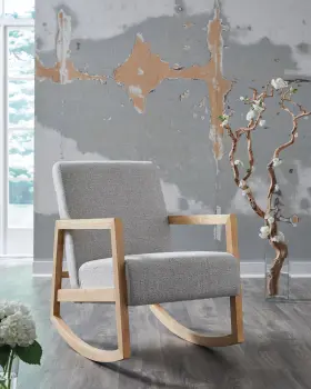 A3000745 Signature Design By Ashley Wychworth Rocking Accent Chair Gray/natural