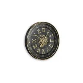 A8010385 Signature Design By Ashley Dairton Wall Clock Black And Gold Finish Industrial