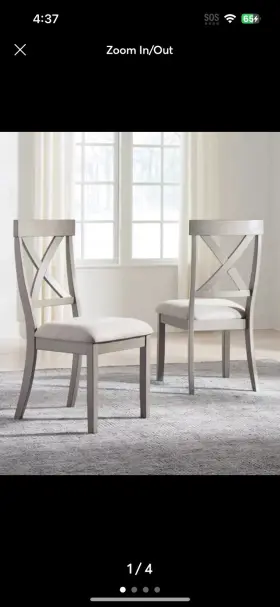 D291-01 Signature Design By Ashley Furniture Gray Parellen Chair - Set Of Two New
