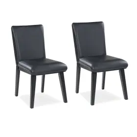 D494-01 Signature Design By Ashley Jettaya Modern Dining Chairs Black Faux Leather Set