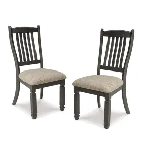 D736-01 Signature Design By Ashley Tyler Creek Dining Room Upholstered Side Chair 2 Count Solid Wood 19.25 Inch H