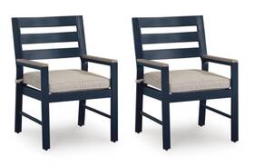 Signature Design By Ashley P587-601a Mabry Shores Outdoor Arm Chair Set 2 Navy
