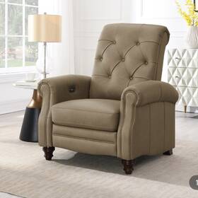 Simon Li Mg20 Windsor Brown Leather Power Recline Recliner Chair With Usb Port